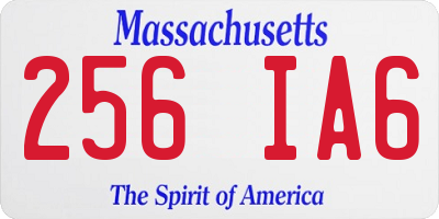 MA license plate 256IA6