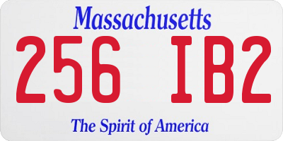 MA license plate 256IB2