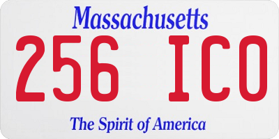 MA license plate 256IC0