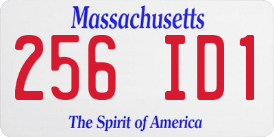 MA license plate 256ID1