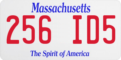 MA license plate 256ID5