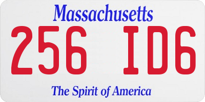 MA license plate 256ID6