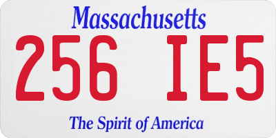 MA license plate 256IE5