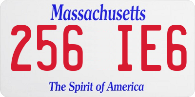 MA license plate 256IE6