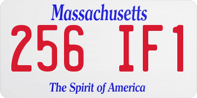 MA license plate 256IF1