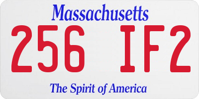 MA license plate 256IF2