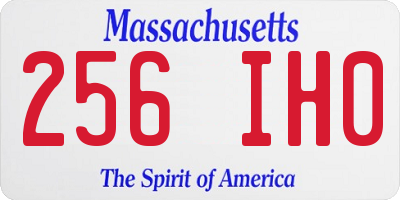 MA license plate 256IH0