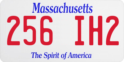 MA license plate 256IH2