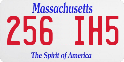 MA license plate 256IH5