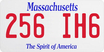MA license plate 256IH6