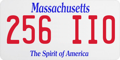 MA license plate 256II0