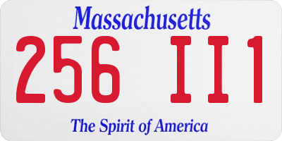 MA license plate 256II1