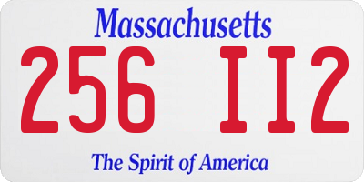 MA license plate 256II2