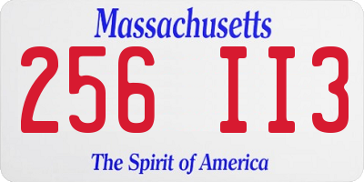 MA license plate 256II3
