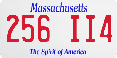 MA license plate 256II4