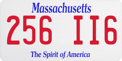 MA license plate 256II6