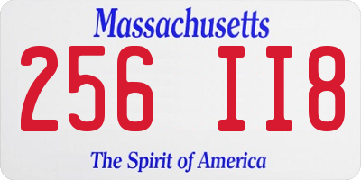MA license plate 256II8