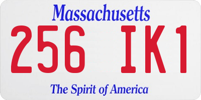 MA license plate 256IK1