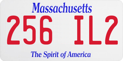 MA license plate 256IL2
