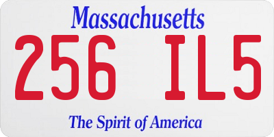 MA license plate 256IL5