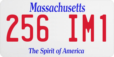 MA license plate 256IM1