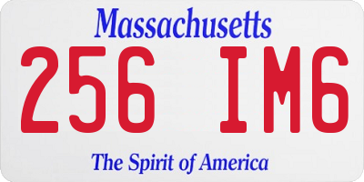 MA license plate 256IM6