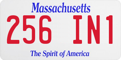 MA license plate 256IN1
