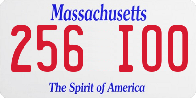 MA license plate 256IO0