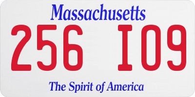 MA license plate 256IO9