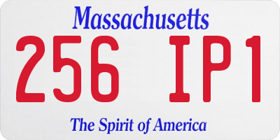 MA license plate 256IP1
