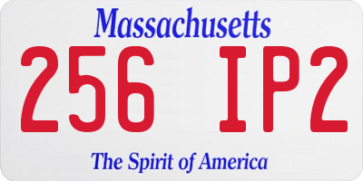 MA license plate 256IP2