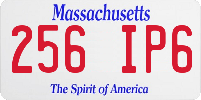 MA license plate 256IP6