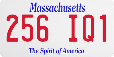 MA license plate 256IQ1