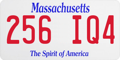 MA license plate 256IQ4
