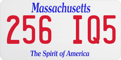 MA license plate 256IQ5
