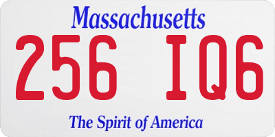 MA license plate 256IQ6