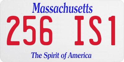 MA license plate 256IS1