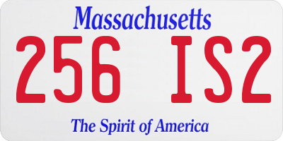 MA license plate 256IS2