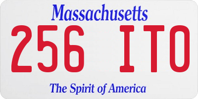 MA license plate 256IT0