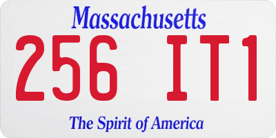 MA license plate 256IT1