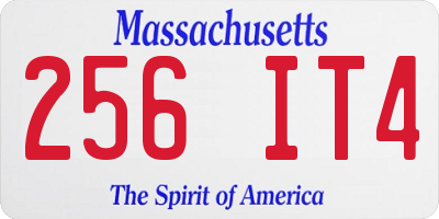 MA license plate 256IT4