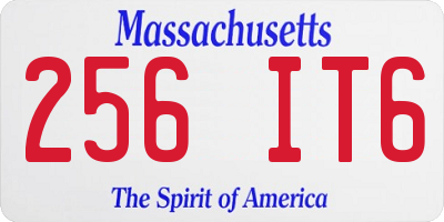 MA license plate 256IT6