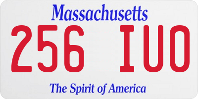 MA license plate 256IU0
