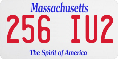 MA license plate 256IU2