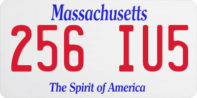 MA license plate 256IU5