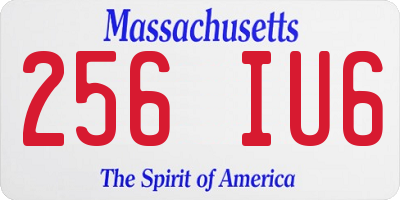 MA license plate 256IU6