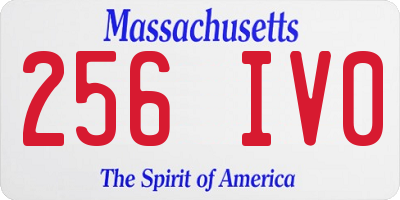 MA license plate 256IV0