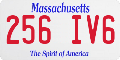 MA license plate 256IV6