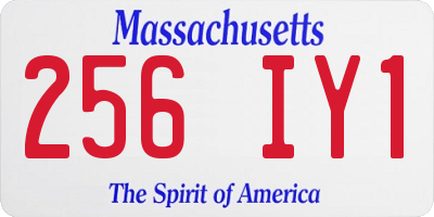 MA license plate 256IY1