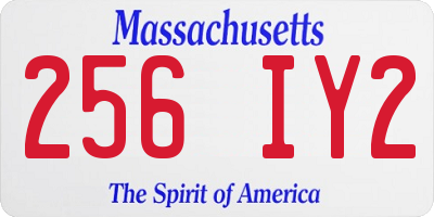 MA license plate 256IY2